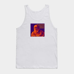 Paulo Freire Pedagogy of the Oppressed Quote on Liberating Education Psychedelic Orange Tank Top